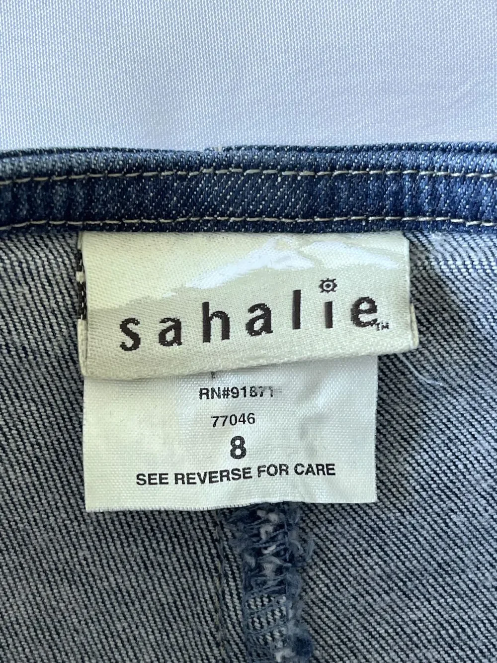 Sahalie Granola Cabincore High Rise Denim Bermuda Shorts - Medium Wash - Size 8
